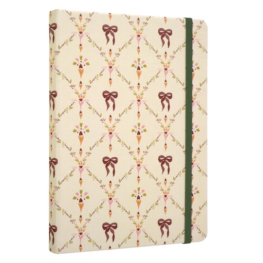 Back to School 6" x 8" Bows Linen Journal with Elastic Closure by Recollections™